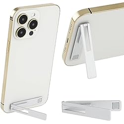 Mini Soporte Para Celular Bewudy Soporte para teléfono celular ultrafino, ángulo ajustable mini soporte de teléfono de aleación soporte de teléfono portátil plegable horizontal/vertical soporte de escritorio accesorios (plata)