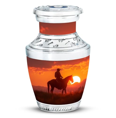 Image of Cowboy Urn - Mini Adult Male Burial Urns (3 Pack)