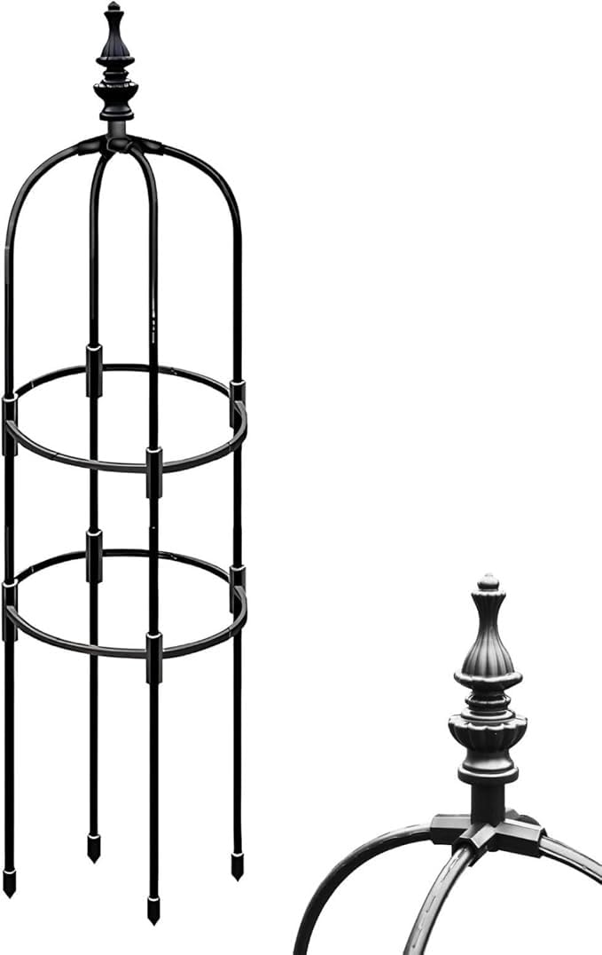 Obelisk Krata ogrodowa 60 90 120 150 180 cm Wysoka metalowa wieża różana do roślin pnących wewnątrz i na zewnątrz