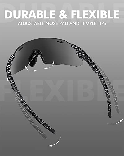Myiaur Sports Sunglasses For Men Women, Shield Wrap Around Sunglasses, Uv400 Protection Lens For Cycling, Running #TOP3
