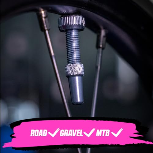 image for Muc-Off Tubeless Valves V2 – 44mm Grey | 4X 7075 Aircraft-Grade Alum