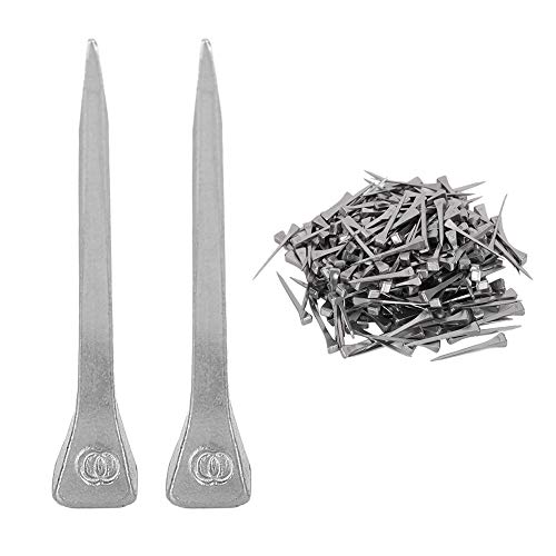 flexman 250Pcs Horseshoe Nails, High Tensile Strength Steel E3 Horseshoe Tools, Equestrian Sport Equipment for Fixed Leads or Glass