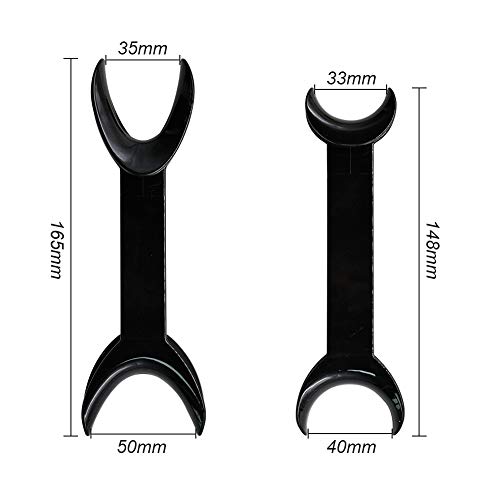 8 Pcs T-Shape Black Intraoral Cheek Lip Retractor Double Head Mouth Opener For Teeth Whitening Dental Orthodontic Tool Surgical Retractor #TOP2