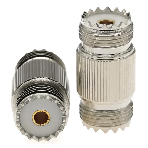 Adaptador coaxial SO239 hembra a PL259 hembra 2 piezas miniatura 6