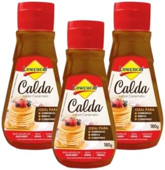 3 Calda Sabor Caramelo Zero Açúcar Lowçucar 180g