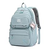 Mochila Feminina Bolsa Escolar Impermeável Para Notebook 15,6 Polegadas- Mochila Casual Grande de Nylon-Mochila para Viagem-VANOVA (AZUL)