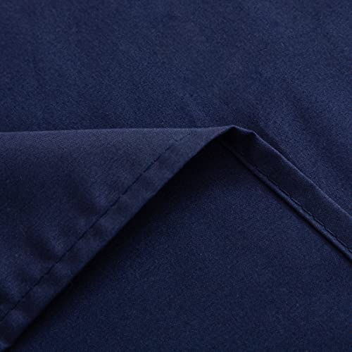 Icyfall Queen Size 1 Piece Single Flat Sheet Only Sold Separately Top Sheet For Bed Brushed Microfiber Wrinkle-Free,Shrinkage&Fade Resistant Hotel Quality(Navy, Queen) #TOP2