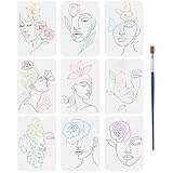 Pochoir à motif féminin minimaliste moderne:comprend 9 pochoir floral féminin en ligne, 297x210mm / 11.7x8.3 pouces. Il est pratique pour une utilisation à la main et peut être utilisé pour dessiner des motifs sur la surface des objets.. Il y a un total de 9 modèles parmi lesquels vous pouvez choisir, qui peut répondre pleinement à vos besoins de décoration quotidiens.