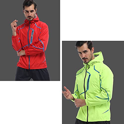 Traje impermeable de chaqueta y pantalón para lluvia, rojo, 3XL miniatura 2