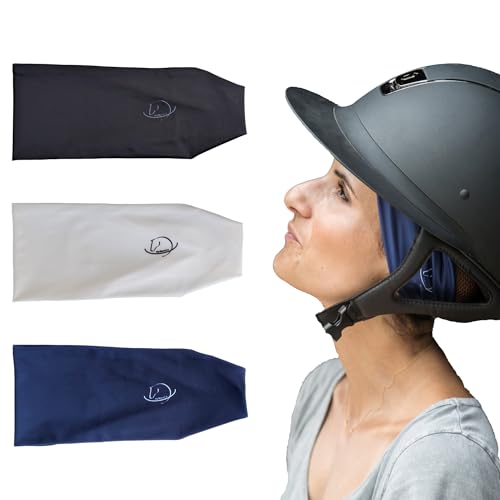 myMareCo Equestrian Headbands for Women, Black, White, Blue, 3 Pack