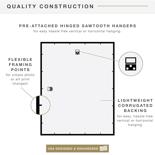 MCS Trendsetter 22x28 Poster Frame Black High-Gloss, Vertical & Horizontal Wall Hanging Large Picture Frame for Photos, Posters & Art Prints (1-Pack)