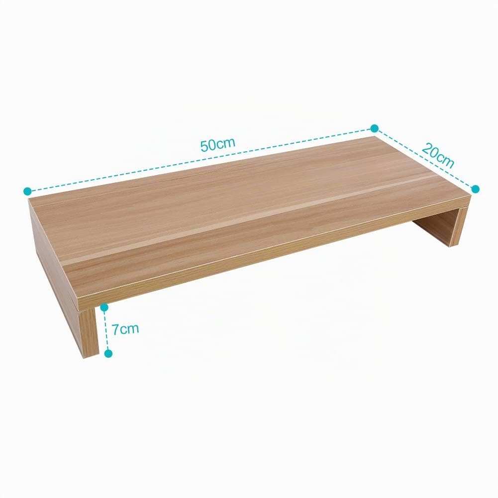 lyrlody Supporto in Legno per Monitor, Aumenta L'altezza dello Schermo del PC, Risparmia Spazio e Organizza la Scrivania, Supporto Universale Multifunzione per PC, Notebook e TV