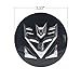 INCART Car Wheel Hub Centre Cover Stickers Original Car Tire Pack Mark Sticker Paster Transformers Decepticons Fashion Black Φ5.6cm 4Pcs/Set