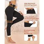 NexiEpoch Fleece Lined Leggings Women - Thermal Thick Winter Warm High Waisted Tummy Control Soft Pants for Snow Cold - Image 5