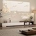 Hlivelood Extendable TV Stand, Modern Entertainment Center for Up to 120 Inch TV, Wood Reversible TV Media Console with 3 Drawers for Living Room Bedroom, 82-110
