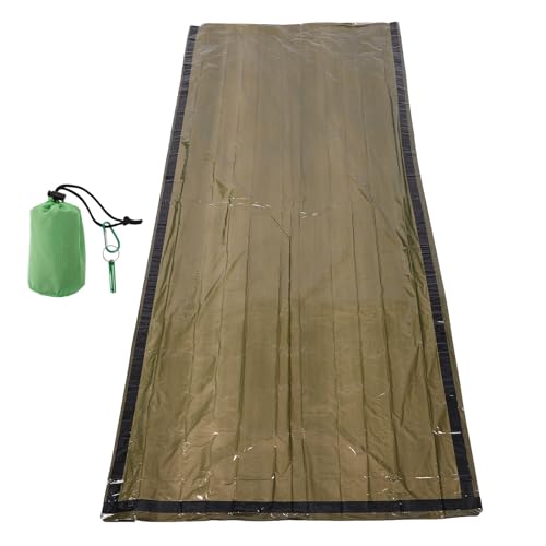 Matériel de couchage thermique d'urgence réutilisable et imperméable pour camping et randonnée