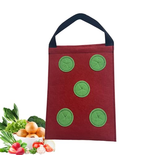 Genérico Bolsa de Cultivo para Fresas,Bolsa Colgante para Tomates - Contenedor de Tela No Tejida para Tomates, Pimientos y Plantas