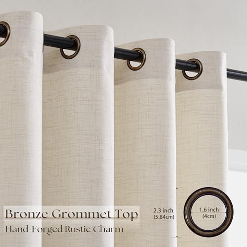 Image of 100 Inch Long Curtains for High Ceiling Living Room Cream 52x100