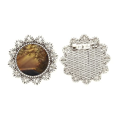 Broche de plata de flores de otoño tamaño mediano un regalo emotivo para aniversarios