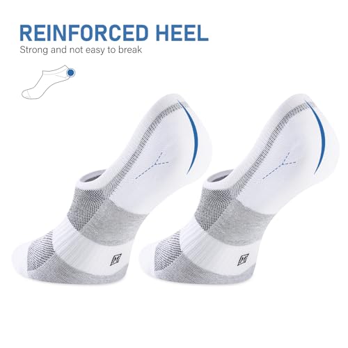 SukModen No Show Socks Men, 6 Pairs ​Cotton ​Thin Low Cut Ankle Men's Socks, Non Slip Invisible Sock for Loafer Sneakers