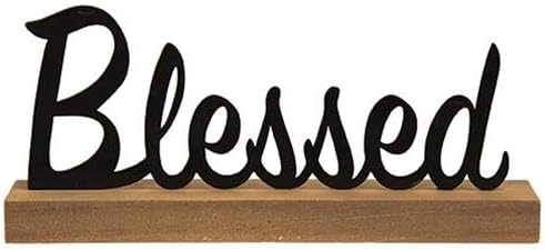 CWI Gifts Standing Metal Word Blessed,Home (Blessed)