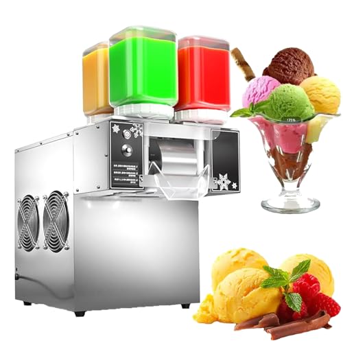 Electric Snow Cone Maker - Commercial Ice Machine with 10-Speed Adjustable Turntable, High-Efficiency Cream Ice Crusher Shaver for Parties and Events
