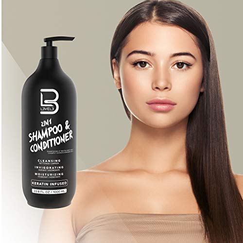 Level 3 Two In One Shampoo And Conditioner - Smooths And Strengthens Hair - Improves Shine And Tames Frizzy Hair - 33.8 Fl Oz #TOP4