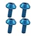 kowaku 4X Bike Water Bottle Cage Bolt, M5x12mm, Mountain Kettle Rack Screw, Bike Accessories Bike Screw, Kettle Holder Screw, Blue