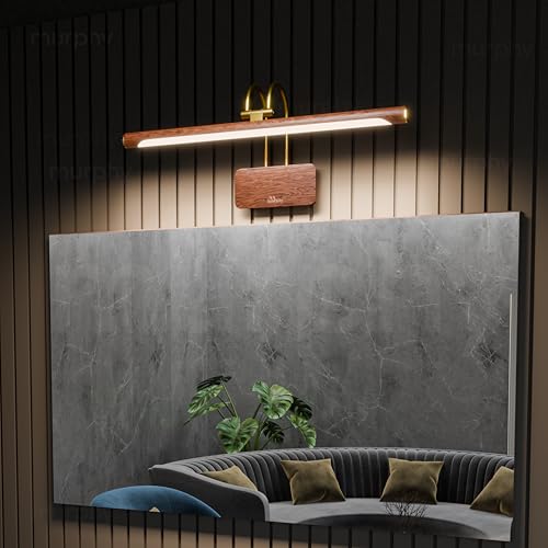 Image of Murphy ElanBar 12W LED Mirror Light | 3-in-1 Color Changing | Adjustable 3-Step Baring | Wood Finish | Wall Mounted Vanity Light for Bathroom & Dressing Table | 2-Year Warranty | Pack of 1