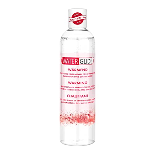 Waterglide Gleitgel Wärme-Effekt | Wasserbasiertes Gleitgel für länger anhaltenden Spaß | Vegan | Geeignet für Sex-Spielzeug und Kondome | 300 ml Gel Flasche für Frau und Mann