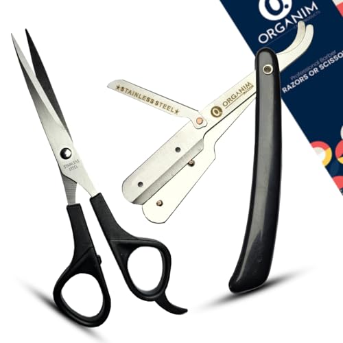Image of Organim Care Products Shaving Razor And Plastic Scissor For Grooming