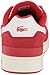 Lacoste Men's T-Clip Sneaker, White/Red, 12