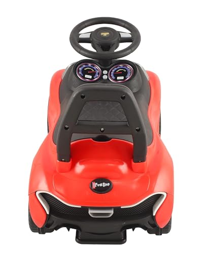 Image of JoyRide Spider Car with Music & LED Light, Ride on for Baby with Backrest, Under Seat Storage & Big Wheels, Ride on for Kids 1 to 3 Years Upto 25 Kgs RED