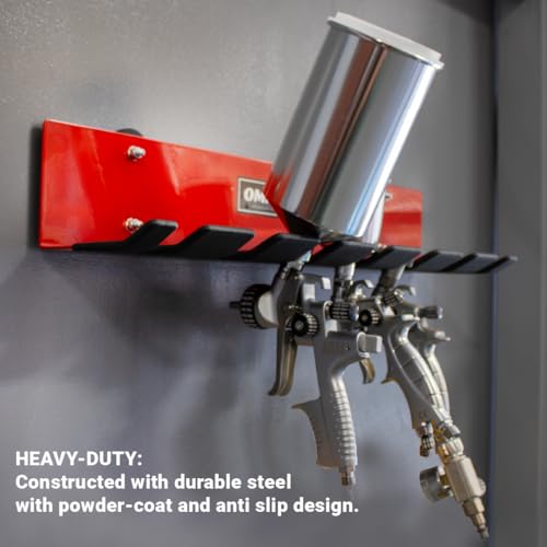 LAUCO Multiple Paint Spray Gun Holder Magnetic Or Wall Mount, Paint Gun Holder - Holds 7 Guns Without Cups or 4 Guns with Cups, Stable and Scratch-Free Design by LAUCO - Image 8