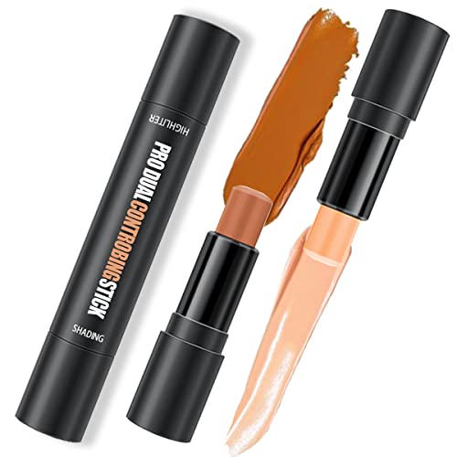 Contour Stick, 2 in 1 Body Face Highlighter Stick and Shading Sticks, Double-end Contour Concealer Highlighter Stick Contour Stick Foundation Cream Makeup(03)