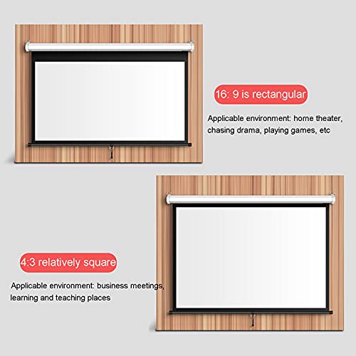 Pantalla manual de proyector 60 pulgadas 16:9 HD portátil miniatura 6
