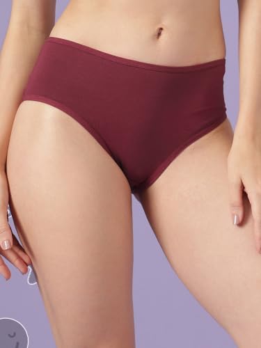 Image of Clovia Chuddy Buddies Cotton Printed Back Hipster Panties for Women Combo -Pack of 3- Multicolor