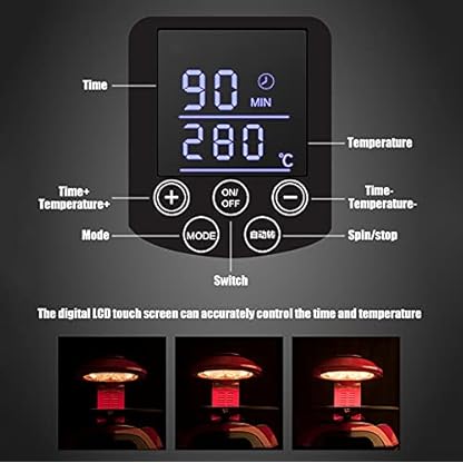 Xgxyklo Elektrogrill 3D Infrarot Tischgrill, Rauchloser Grillgrillplatte, LCD Touch Screen, Temperatur Timer Steuerung… – Bild 6