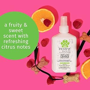 Hempz Petz Dog Cologne, Creamy Citrus Orange & Red Raspberry, 8.5 fl. oz. - Hydrating Puppy Perfume Hempz Petz Dog Cologne Creamy Citrus Orange Red Raspberry 85 fl oz Hydrating Puppy Perfume