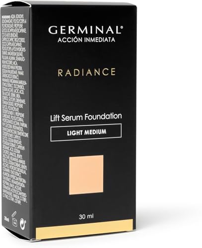 GERMINAL ACCIÓN INMEDIATA RADIANCE LIFT SERUM FOUNDATION - Base de maquillaje con doble efecto flash Germinal | Color Light Medium | Acabado Luminoso y Natural | Larga Duración