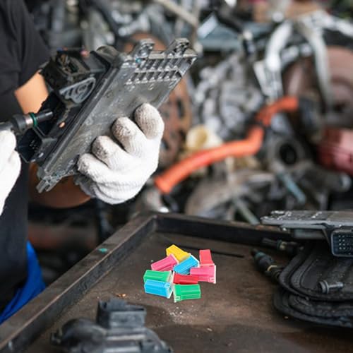 Mikinona 10 piezas Kit de Fusibles para Autos, Bloques de Fusibles para Vehículos RV, Camión y SUV con Patas Largas para Circuitos Eléctricos miniatura 7