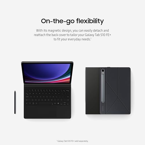 Image of Samsung Galaxy Tab S10 FE+ Smart Book Cover for Galaxy Tab S10 FE+, Detachable Platform, PC-Like Experience, Wireless Keyboard Sharing, White