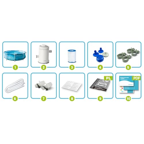 Intex 10FT X 30IN Beachside Metal Frame Pool Set