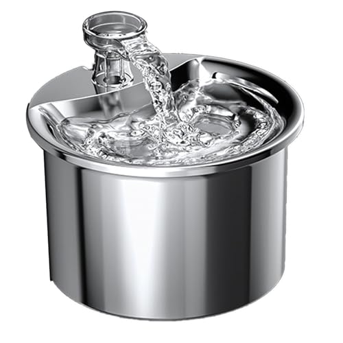Fuente de agua automática para gato 2L acero inoxidable