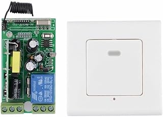 AC 220V 110V 85V 1CH 10A Relay Receiver + Transmitter Bed Room Hall LED Lamp Light Bulb Remote Control Switch + Wall Transmitter