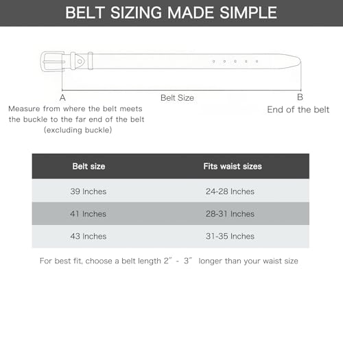Image of Aurolran Women's Leather Belt with Buckle - Ideal for Dresses, Jeans, and Coats