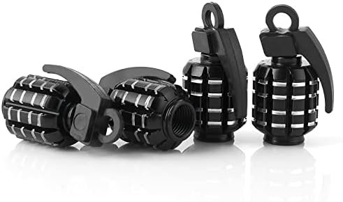 cobee 4pcs Universal Aluminum Tire Air Valve Cover, Heavy-Duty Wheel Tyre Valve Caps, Dust Proof Car Tire Caps, Leak-Proof Air Protection Tire Valve Stem Caps for Cars, Trucks, SUVs, Bikes