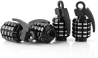 cobee 4pcs Universal Aluminum Tire Air Valve Cover, Heavy-Duty Wheel Tyre Valve Caps, Dust Proof Car Tire Caps, Leak-Proof Air Protection Tire Valve Stem Caps for Cars, Trucks, SUVs, Bikes