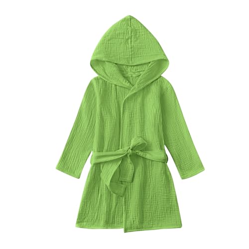 Image of TADO MUSLIN Organic Cotton Toddler Bathrobe, Soft and Breathable Baby Robe for Kid, Boy& Girl Hooded Robe Muslin