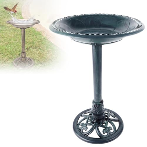 Baignoire pour oiseaux - 25,4 cm de diamètre - Facile à installer - Esthétiquement agréable pour les jardins et les cours